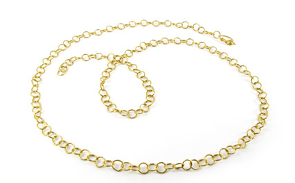 Arunashi round link 24ct gold chain