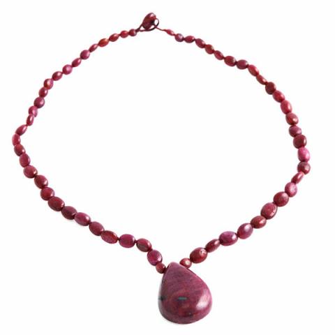 Pebble Ruby drop necklace