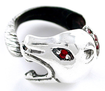 Iosselliani Silver Panther Ring