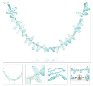 Lela apatite and sterling silver necklace
