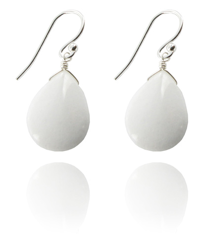 White Jade Como Blonde earrings