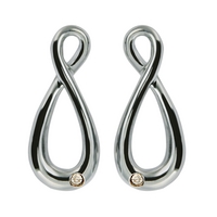 Hourglass Silver Earrings