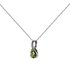 9ct white gold peridot pendant