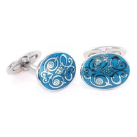 Turquoise Scroll Cufflinks