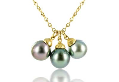 Talisman Tahitian three pearl necklace in 18ct yellow gold : My ...