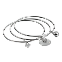 Harmony Silver Bangle Set