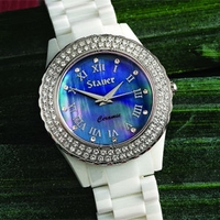 Stauer Ladies Ceramic and Austrian Crystal Watch