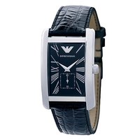 Emporio Armani Classic men's leather strap watch