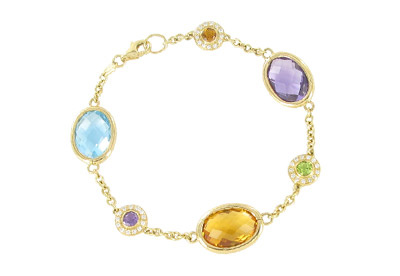 Kiki McDonough Scheherazade gemstone bracelet in 18ct yellow gold