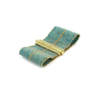 Woven Cuff in Turquoise Silk