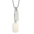 Silver double dog tag on ball chain 22